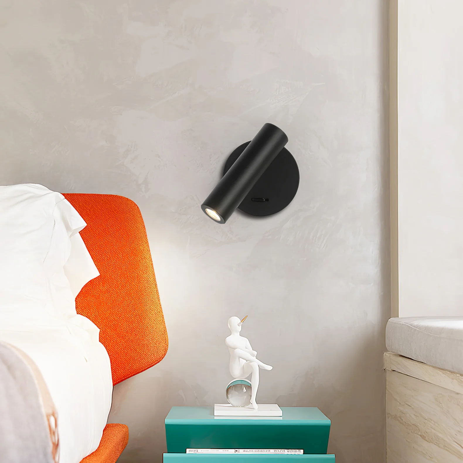 Настенный светильник Reading LED Bedroom - ∅8см x 11см, медь, теплый свет