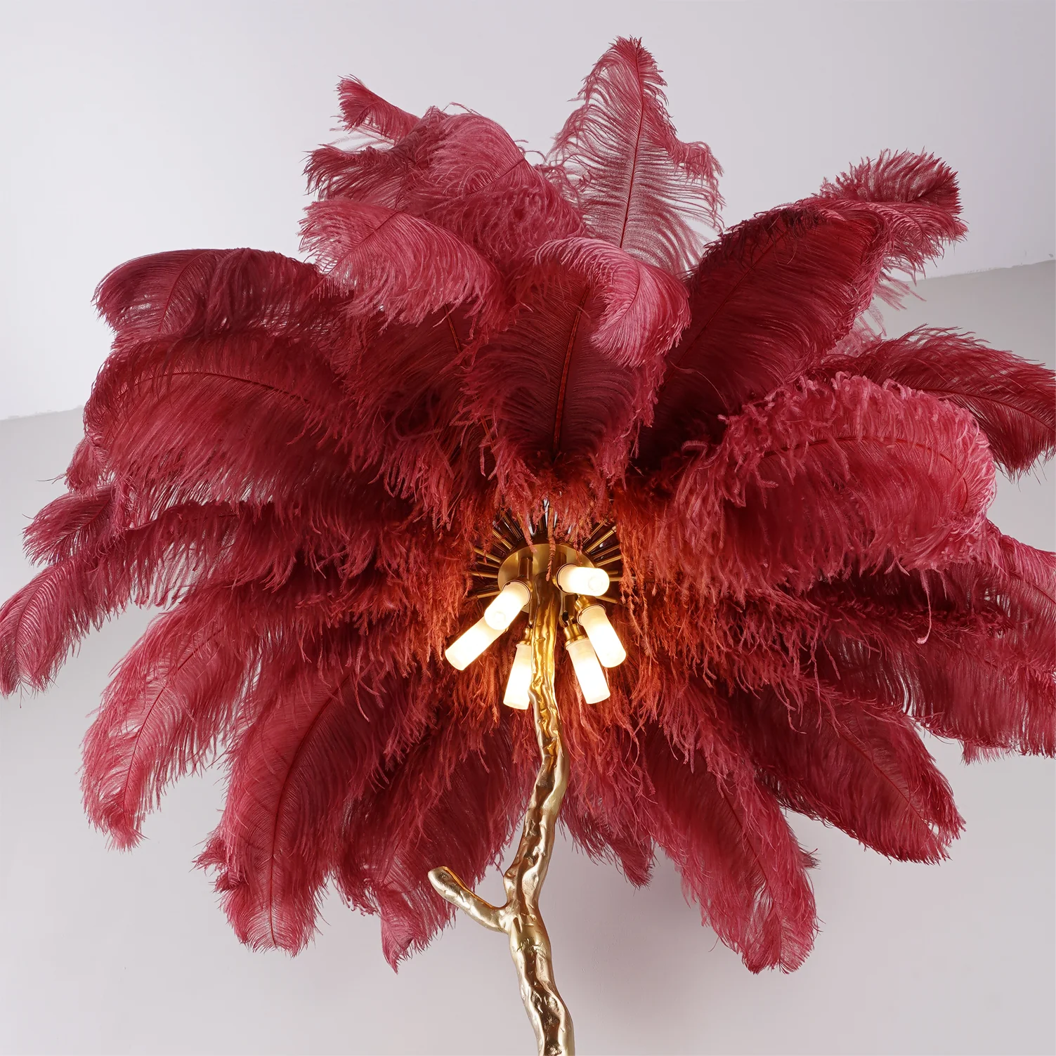 Торшер Ostrich Feather Brass - латунь, натуральный