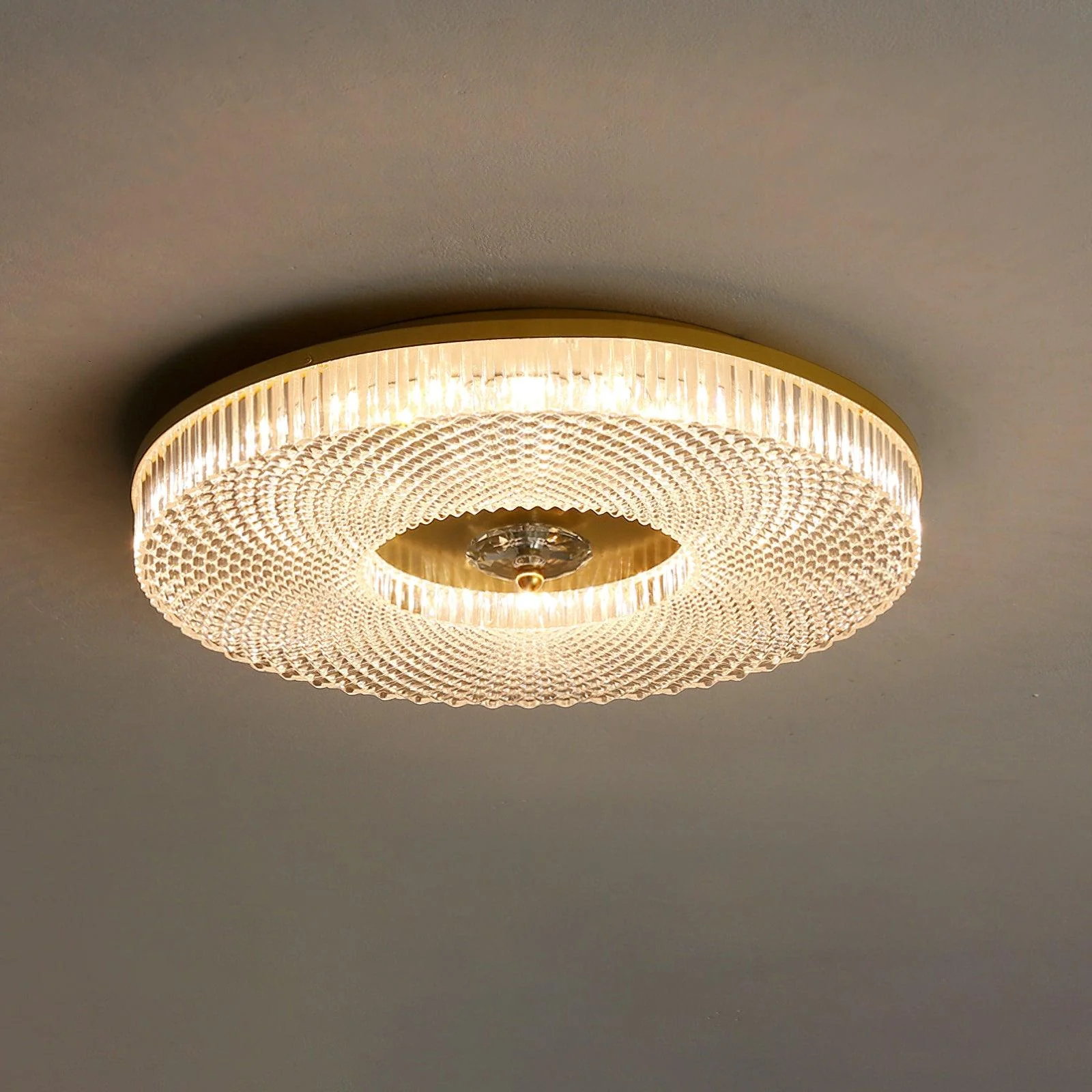 Потолочный светильник Ayla LED Flush Mount - ∅40см х 7см, белый, теплый свет
