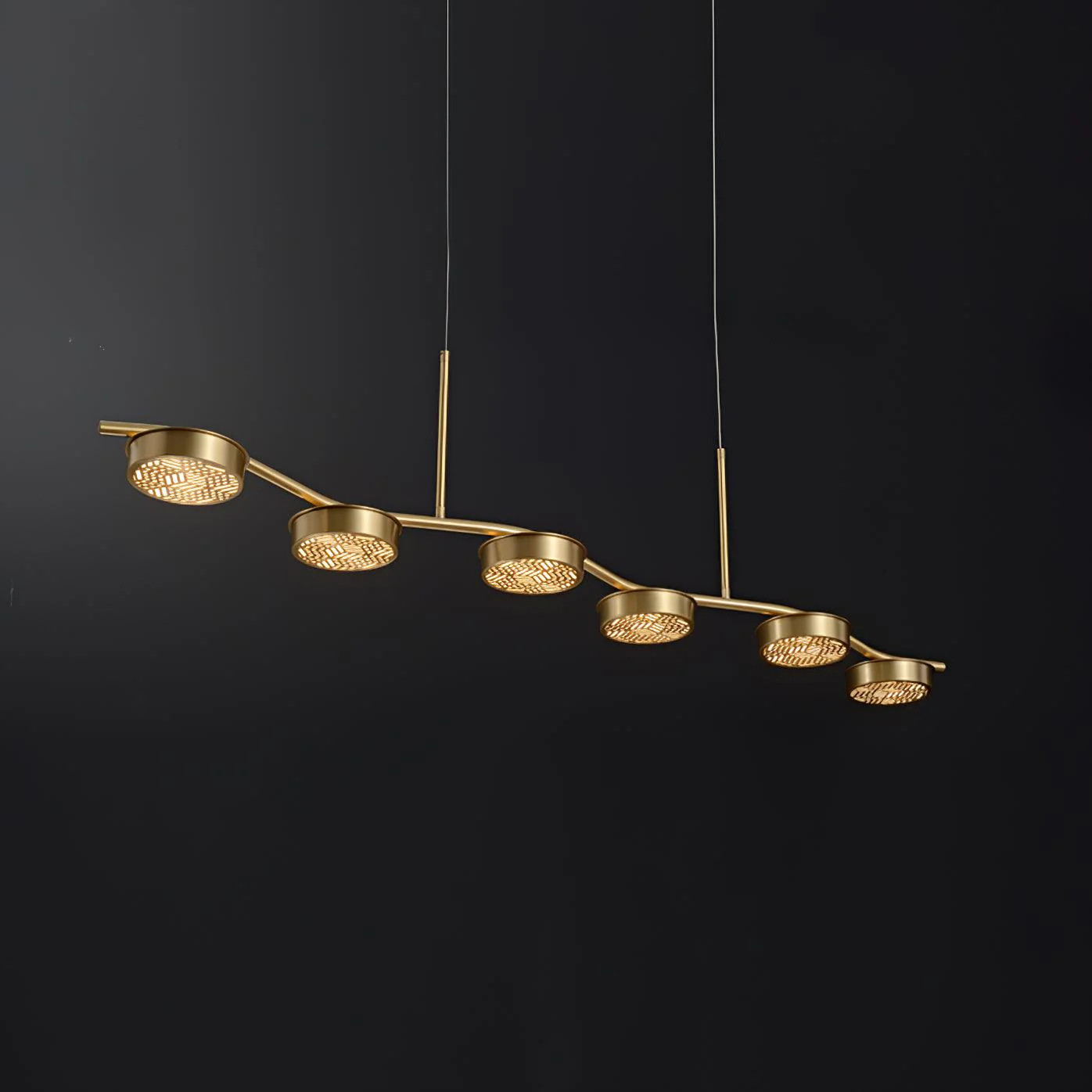 Люстра Eichholtz Aldo - 140см x 7см, золотой, холодный свет