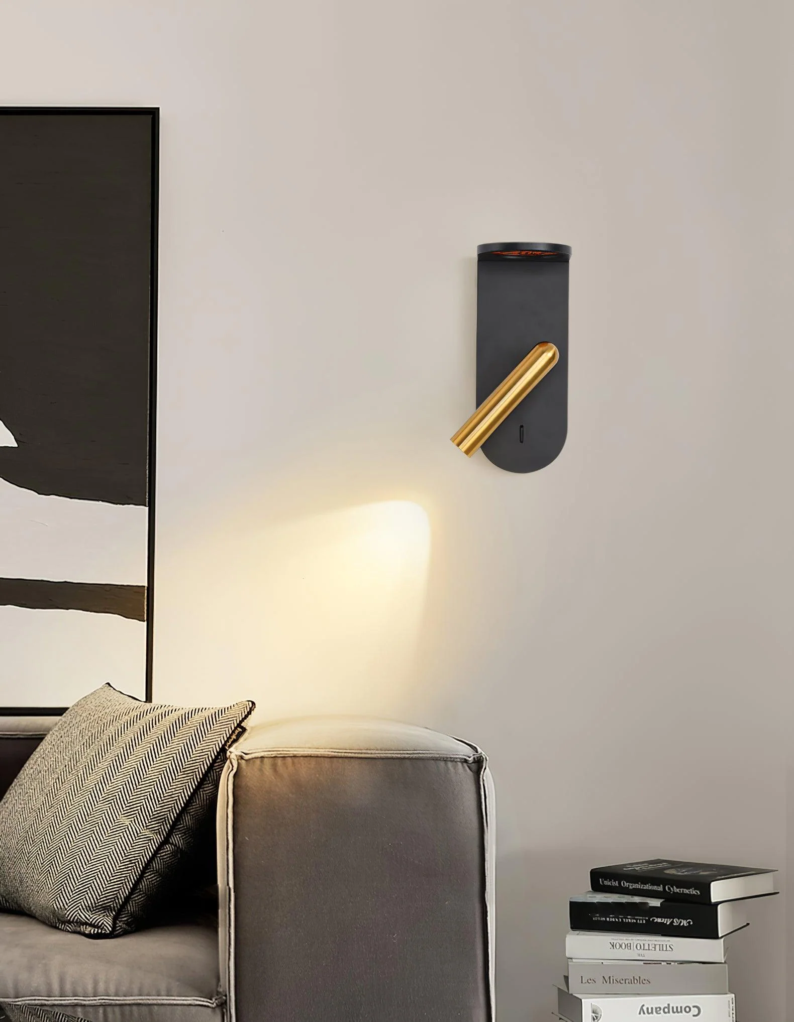 Nights LED Sconce - Set of 2 / Black / Cool Light