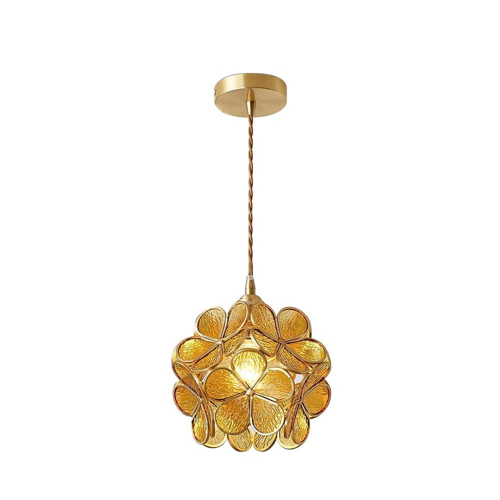 Подвесной светильник Glass Petal - ∅20см x 20см, розовый