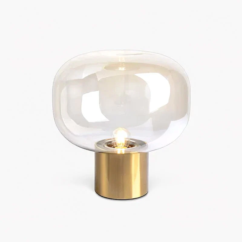 Noak Table Lamp - ∅ 11.8″ x H 16.1″/ Dia 30cm x H 41cm / Gold & Smoke Gray / AU plug
