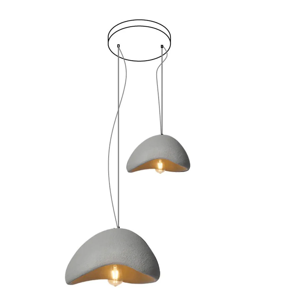 Люстра Khmara Halia Combination A - ∅40см x 22см + ∅60см x 33см, серый, длинное крепление