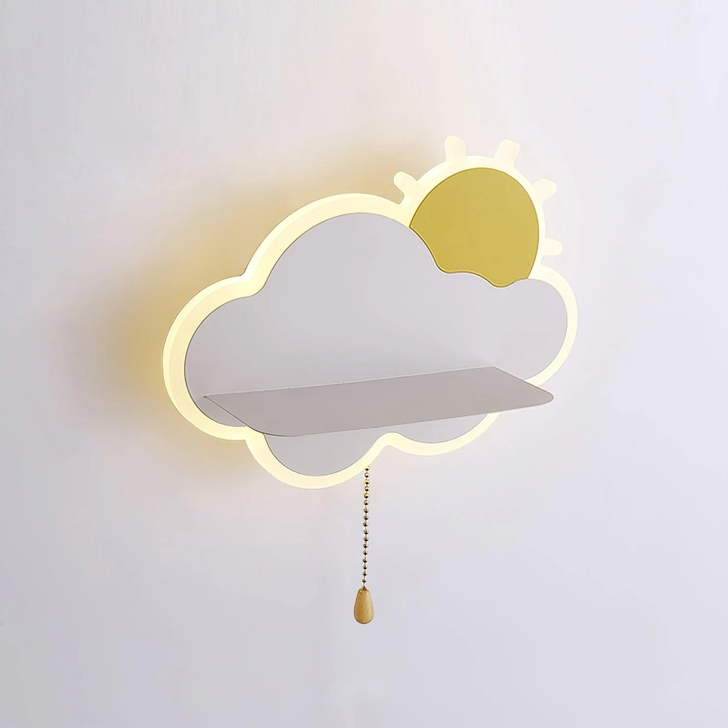 Child Cloud Wall Lamp - ∅ 10.4″ x H 5.9″ Set of 2 / Blue / Warm Light