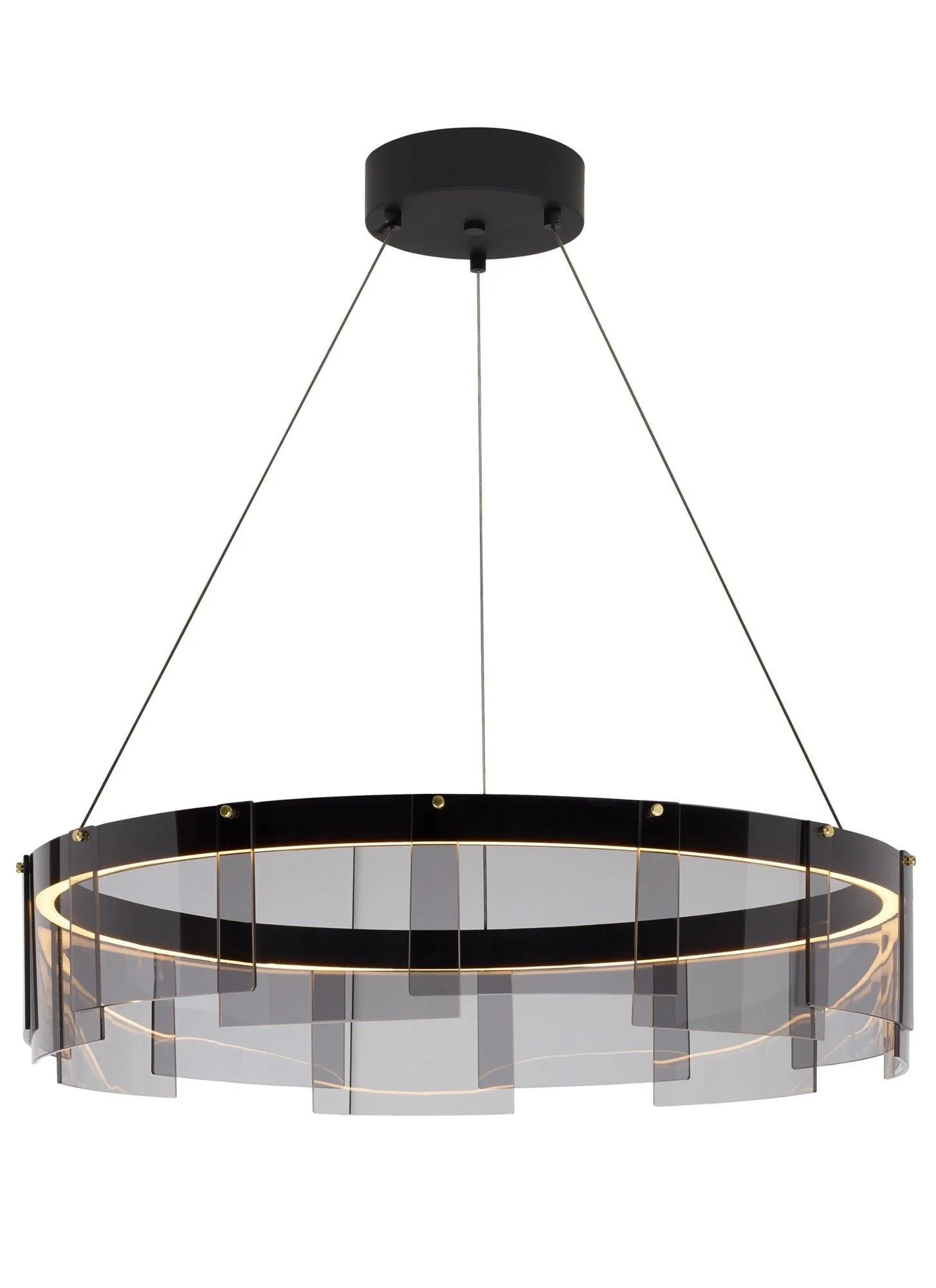 Люстра Stratos LED - ∅80см x 20см, черный, теплый свет