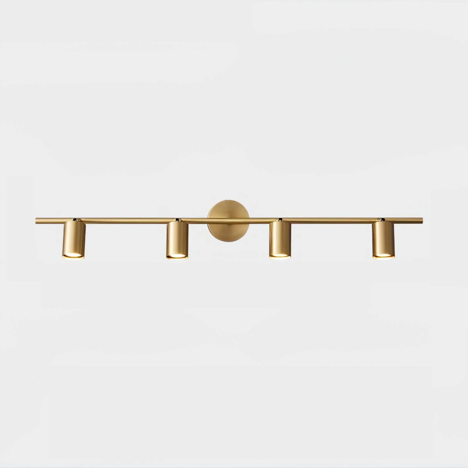Rotatable Spotlight Wall Light - 2 heads Set of 2 / Black brushed gold