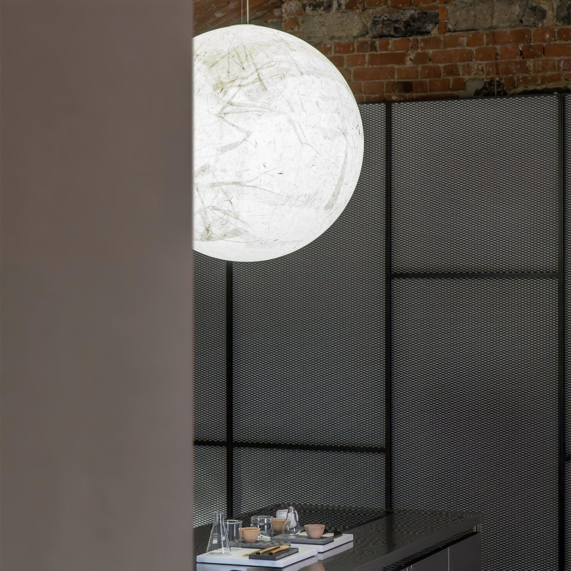 Подвесной светильник Moon Silk - ∅30см x 30см, белый