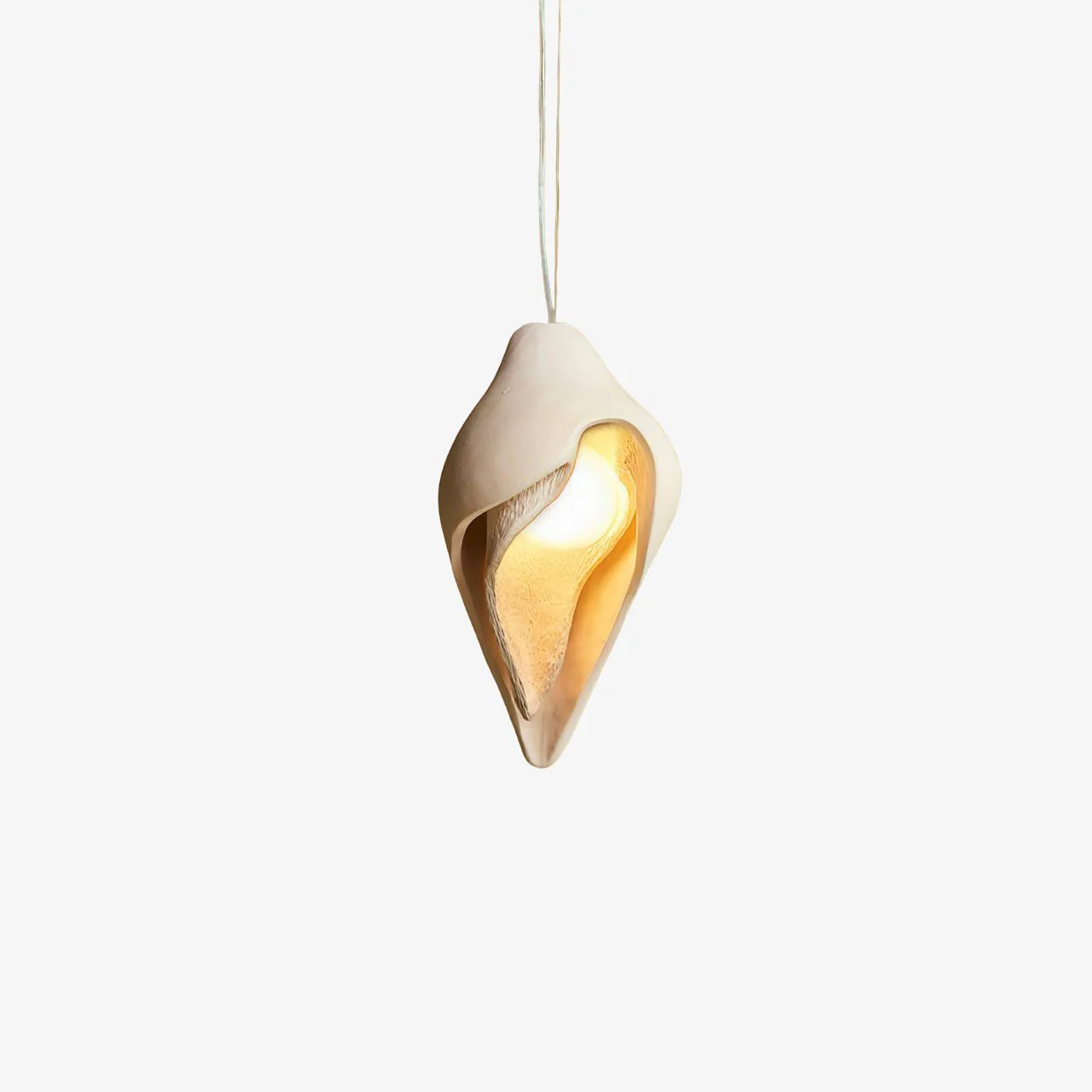 Подвесной светильник Conch Resin - 69см x 28см x 55см, бежевый