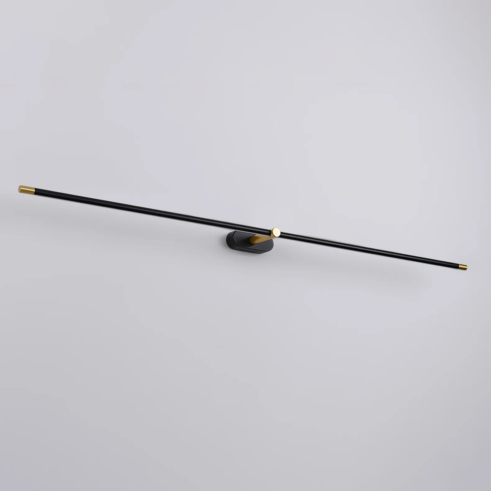 Настенный светильник Minimalist Linear - ∅69см x 5см, золотой, теплый свет, диммер
