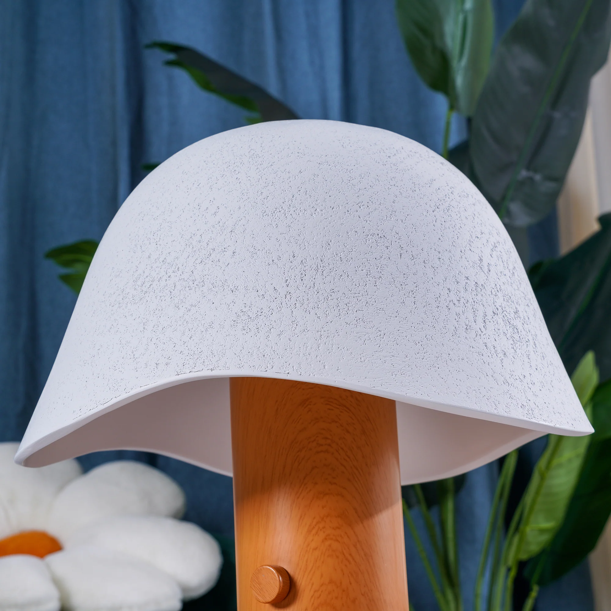 Mushroom Inspired Table Lamp - ∅ 13.8″ x H 13.8″ /  Dia 35cm x H 35cm / Brown / AU plug