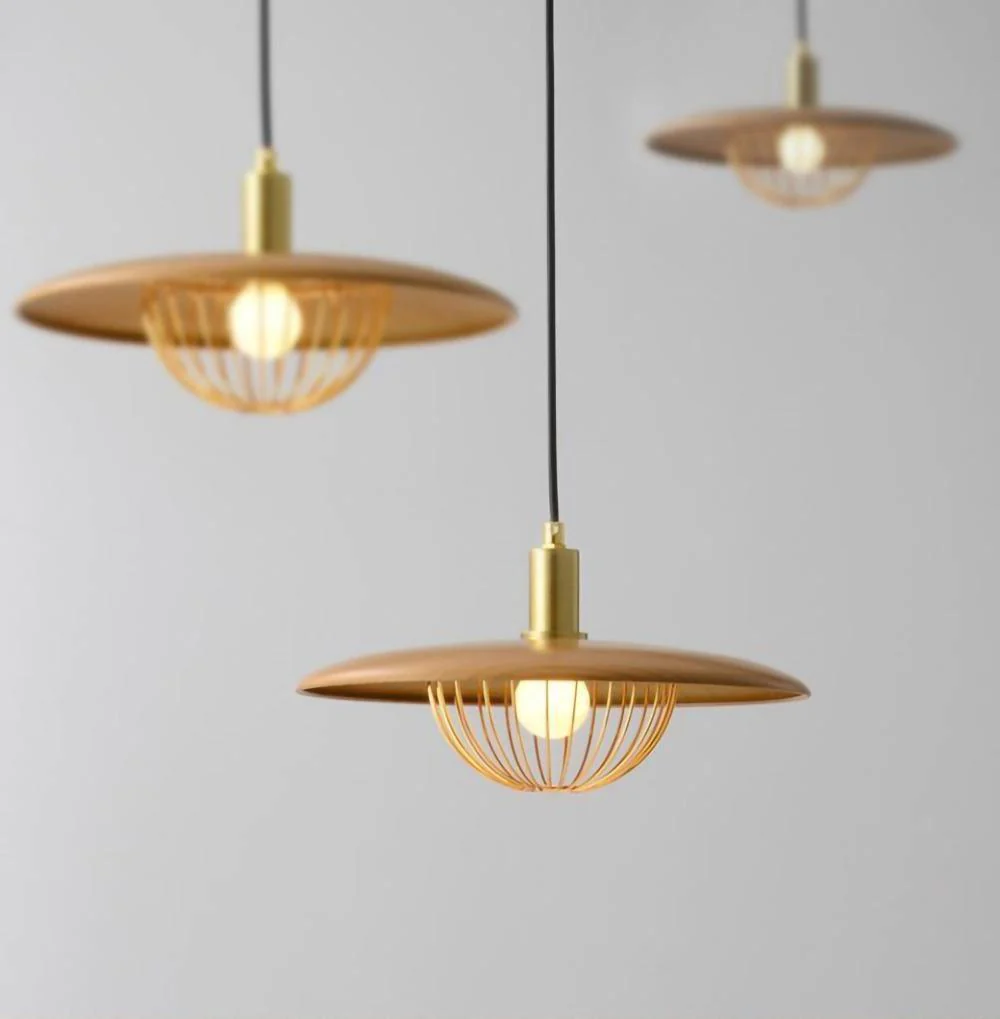 Подвесной светильник Kasa - ∅35см x 20см, медь