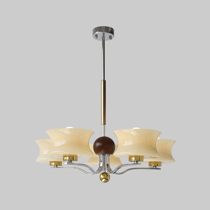 Люстра Anath - 3 источника ∅50см x 48см, золотой, хром, бежевый