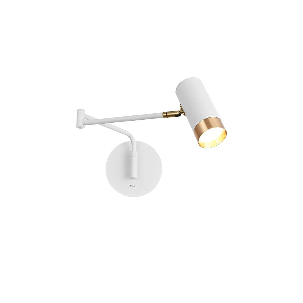 Настенный светильник Ridge Arm - ∅15см x 50см x 14см, черный, золотой
