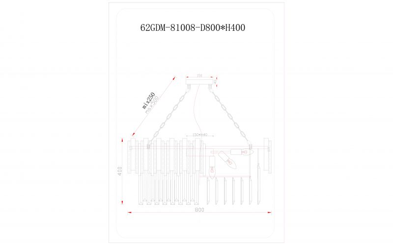 Люстра Garda Decor VITTORIA BD-309375