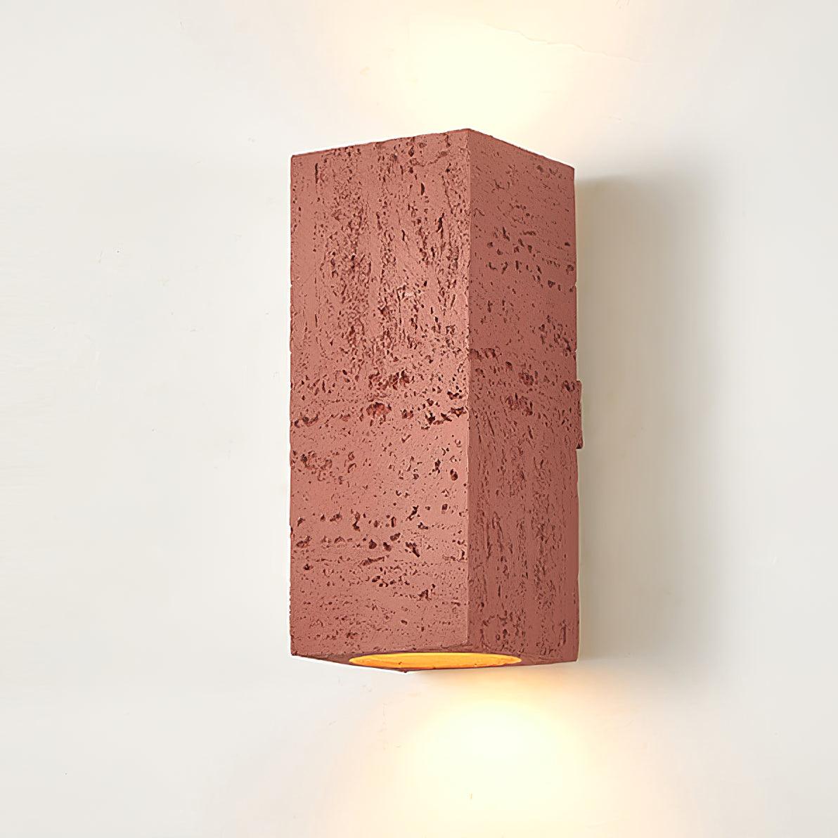 Настенный светильник Bricks - ∅10см x 23см, коричневый