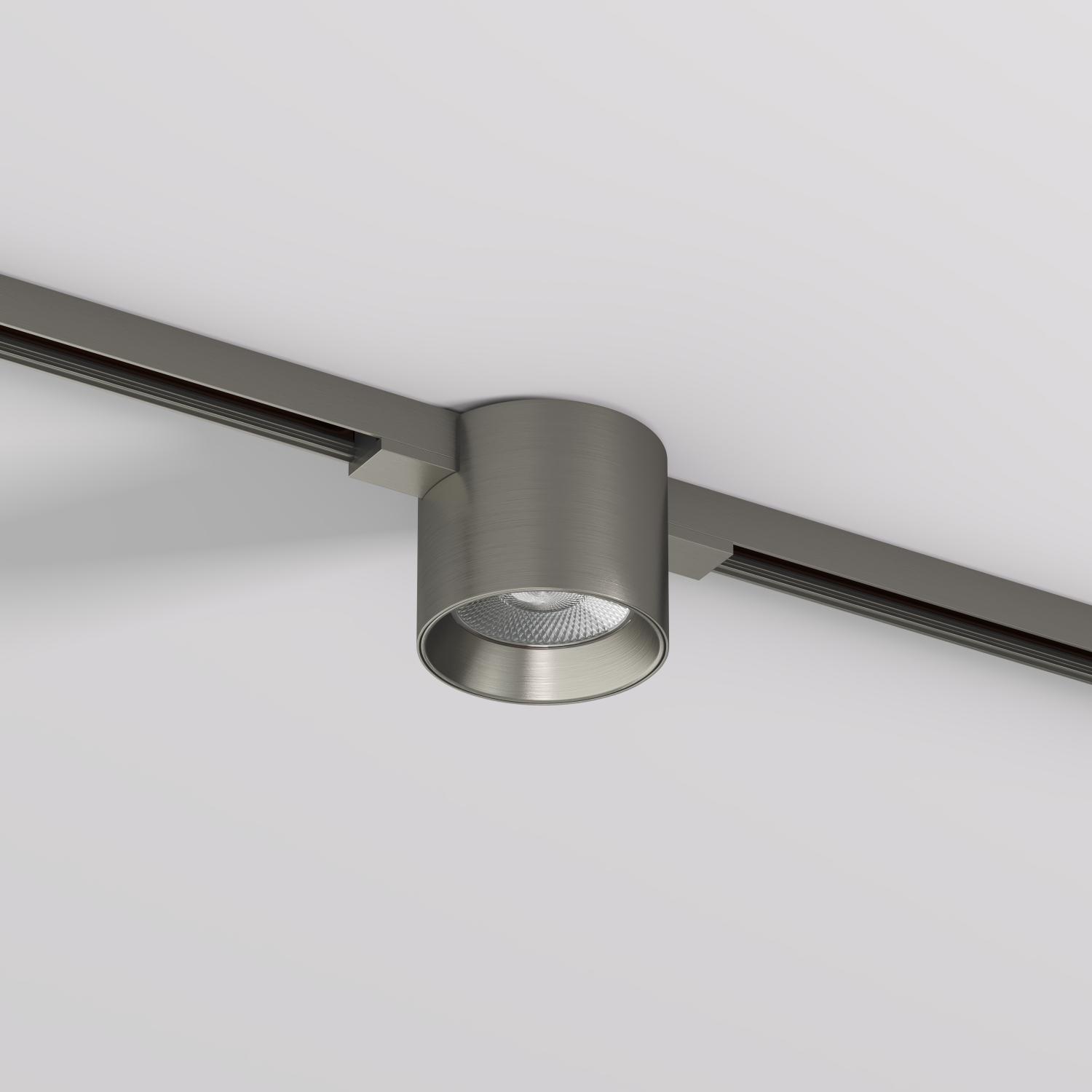 Трековый светильник Denkirs SHINE SPOT со светодиодом D70*H60, 48V DC, 8W, RA90, 3000K, IP20, темный никель, алюминий DK5743-DN