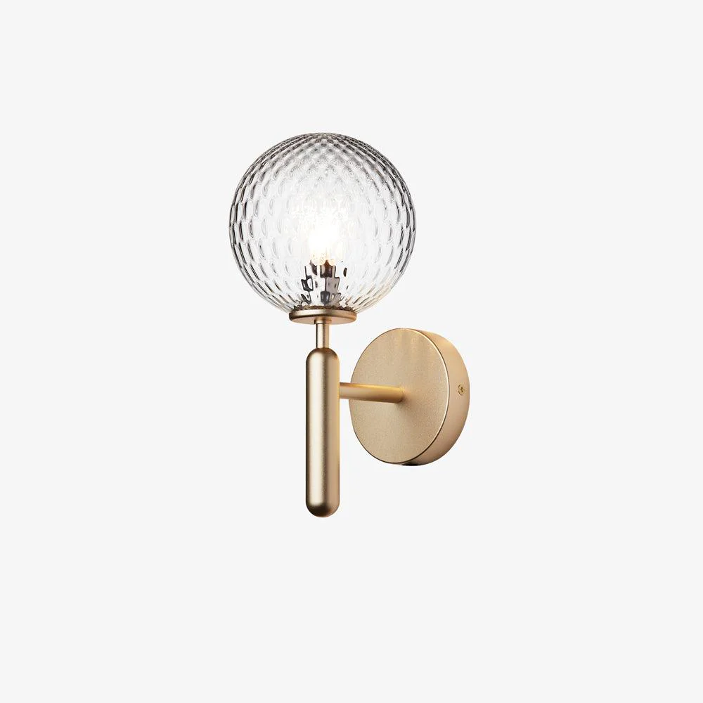 Nordica Wall Lamp - ∅ 5.9″ x H 13.4″ / Dia 15cm x H 34cm Set of 2 / Brass / White