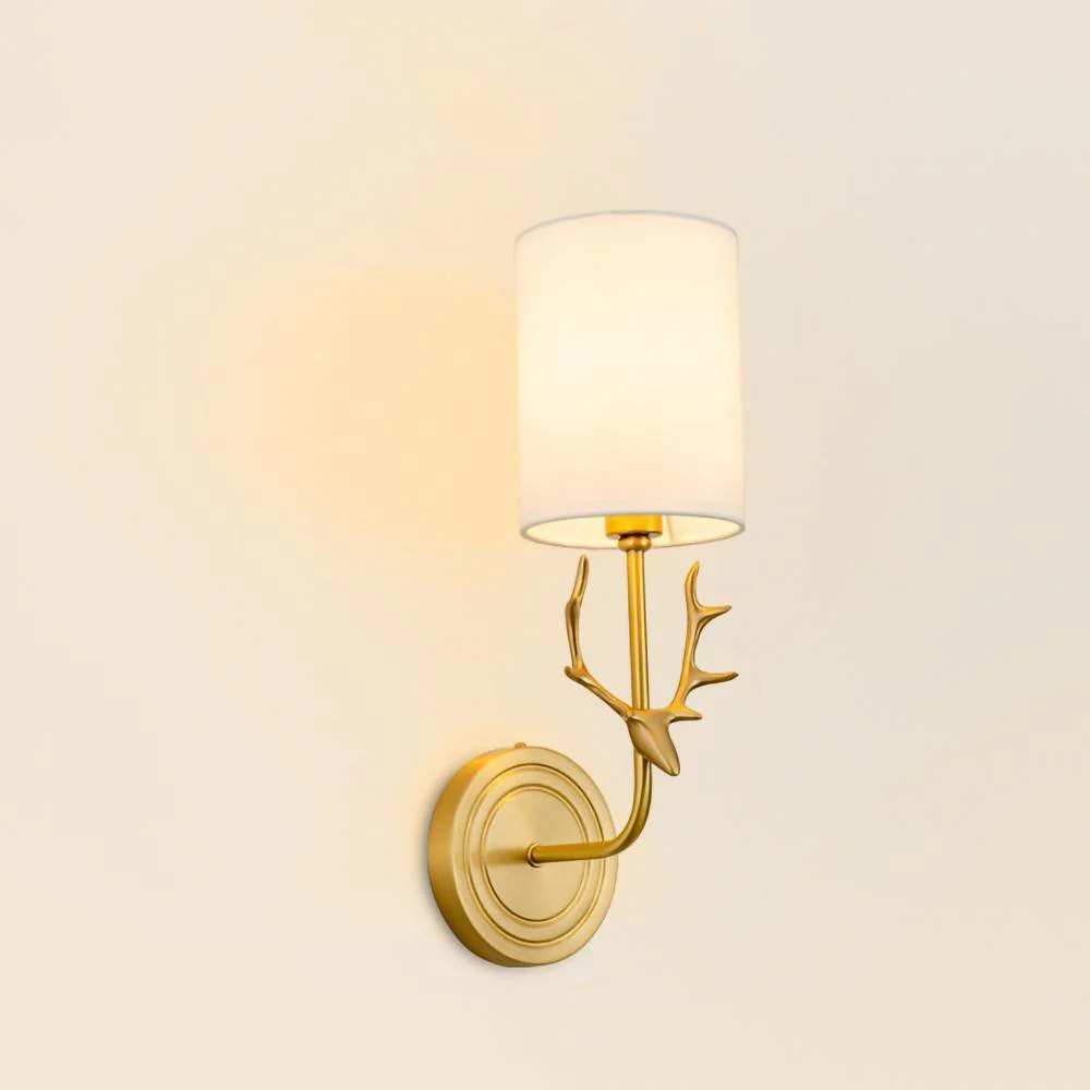 Настенный светильник Brass Deer Head - ∅28см x 39см, латунь