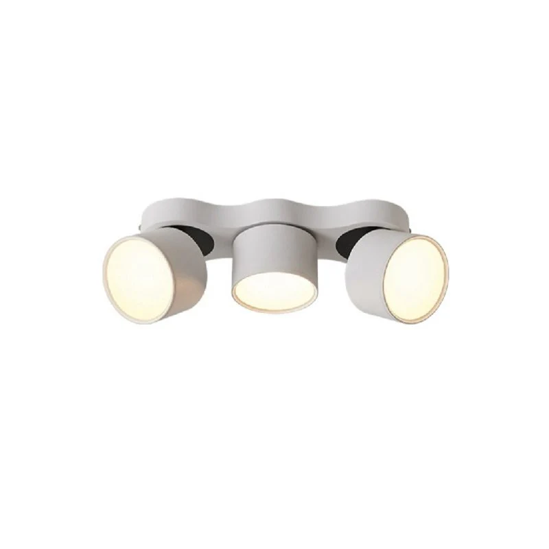 Потолочный светильник Three-heads Rotating Folding - модель A, ∅32см x 10см, белый, теплый свет