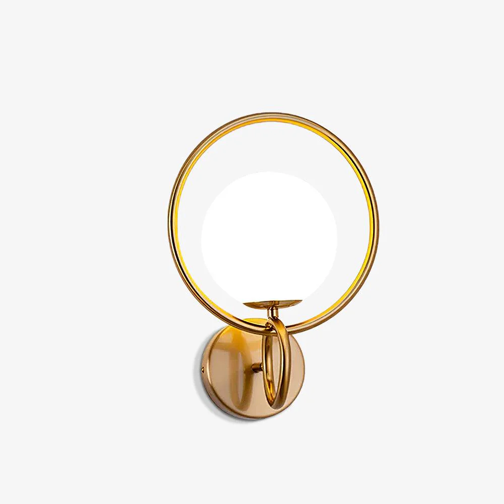 Настенный светильник Circle Global - ∅23см x 35см, золотой