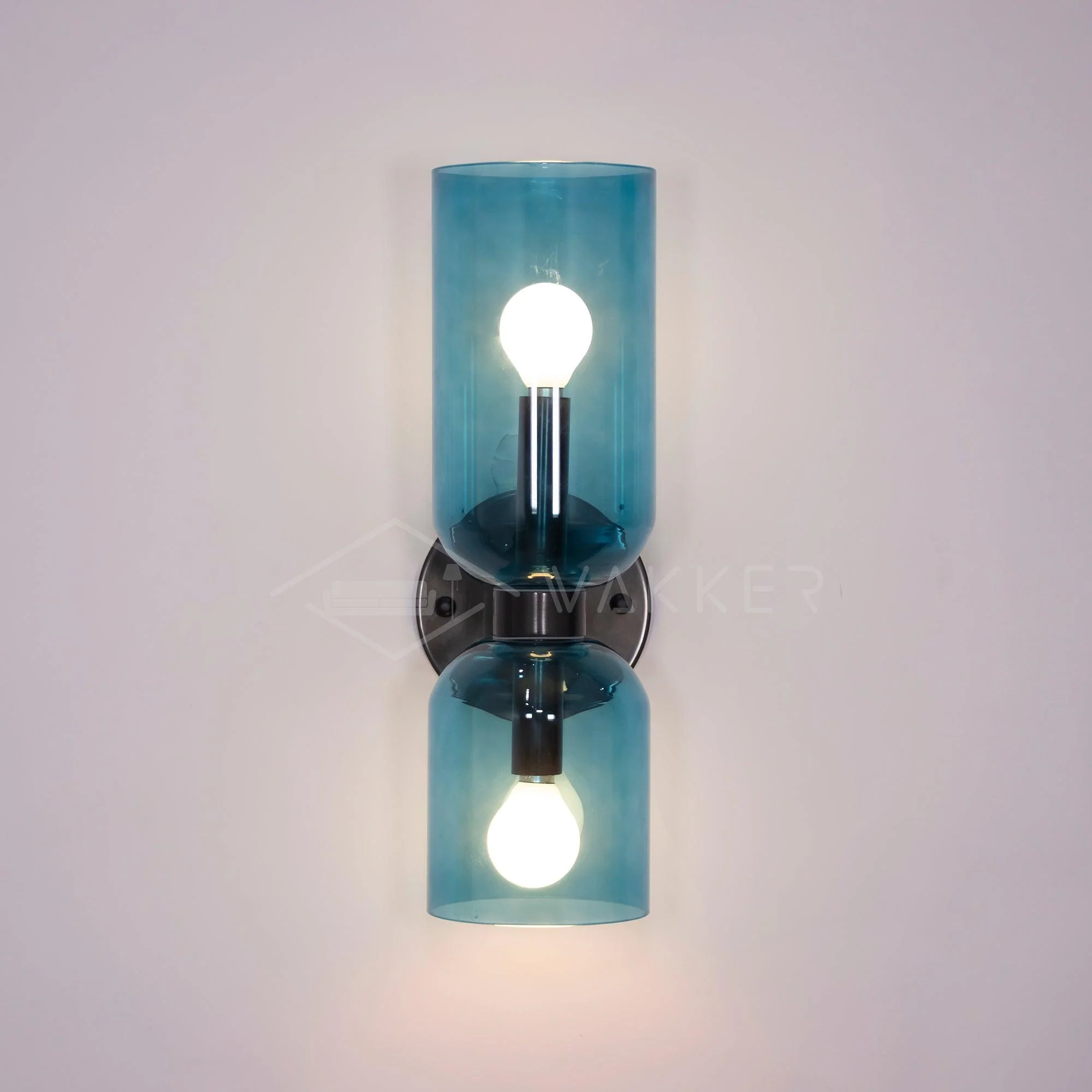 Edie Wall Lamp - ∅ 4.7″ x H 13.8″ / Dia 12cm x H 35cm Set of 2 / Brass / Clear