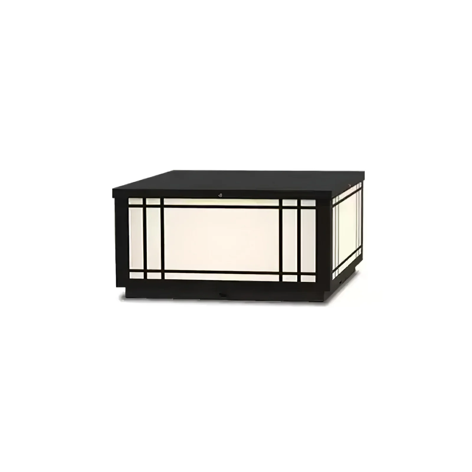 Уличный светильник Harrison Solar Cube - 40см x 40см x 18см, черный, белый, теплый свет