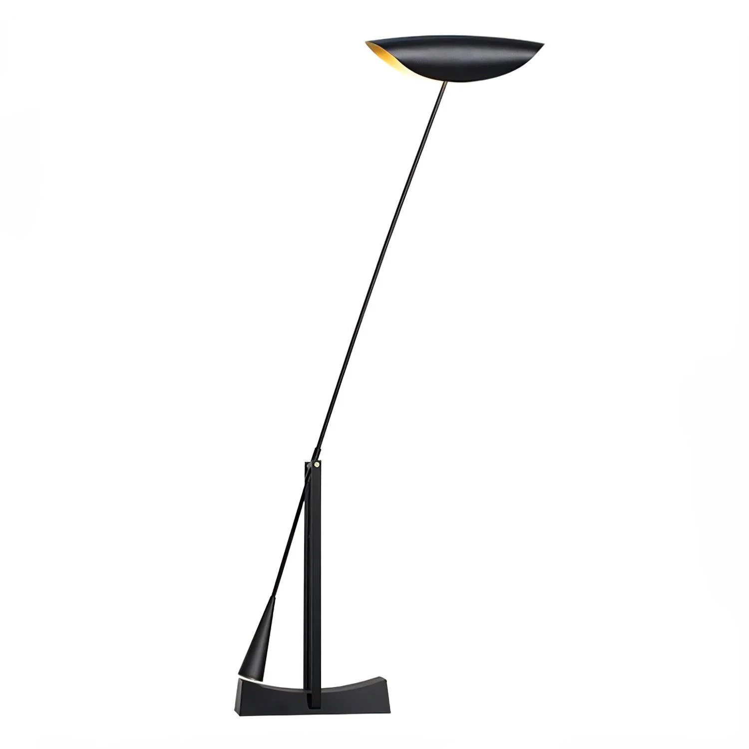 Торшер YIU-X - 40см x 150см, черный, теплый свет