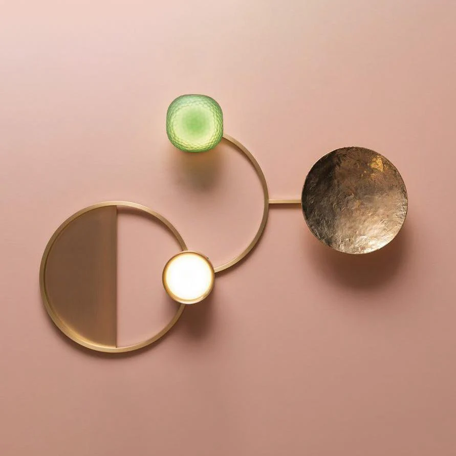 Gemstone Wall Lamp - W 25cm x H 98cm Set of 2 / Warm Light