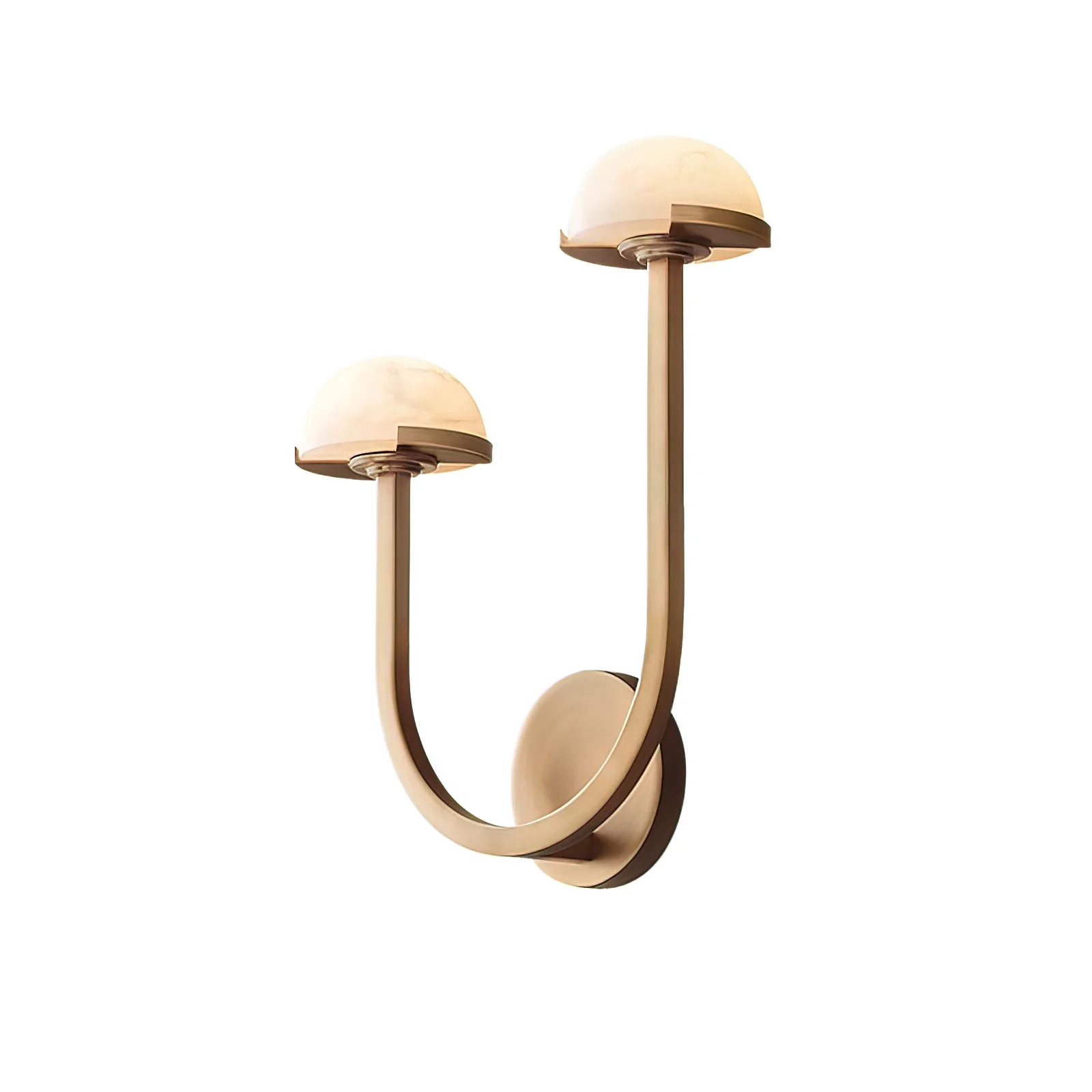 Настенный светильник Mushroom Alabaster - правый ∅31см x 38см, черный, теплый свет