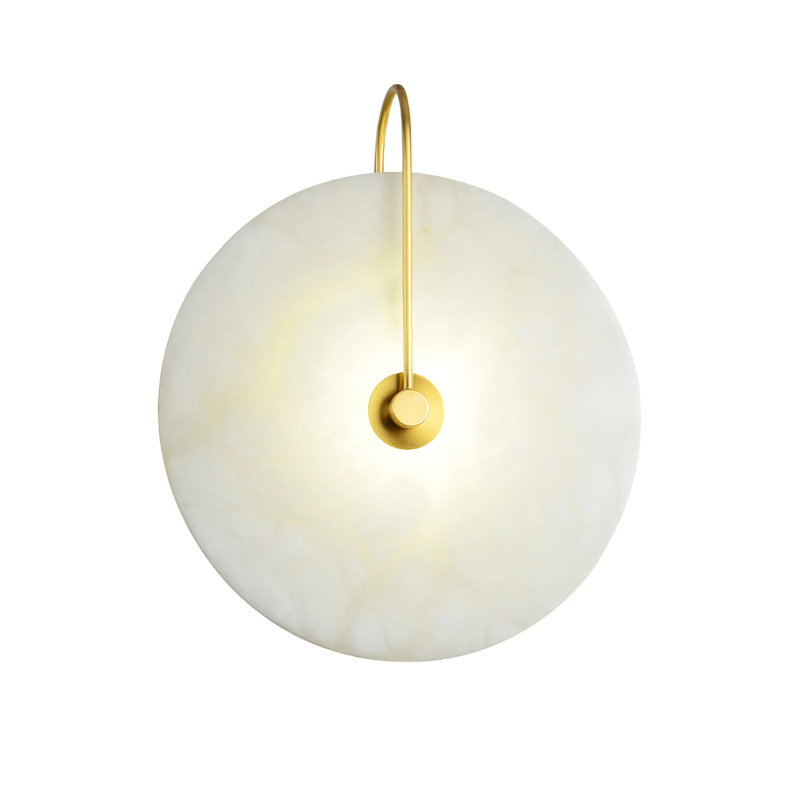 Настенный светильник Alabaster LED - ∅20см, золотой, теплый свет