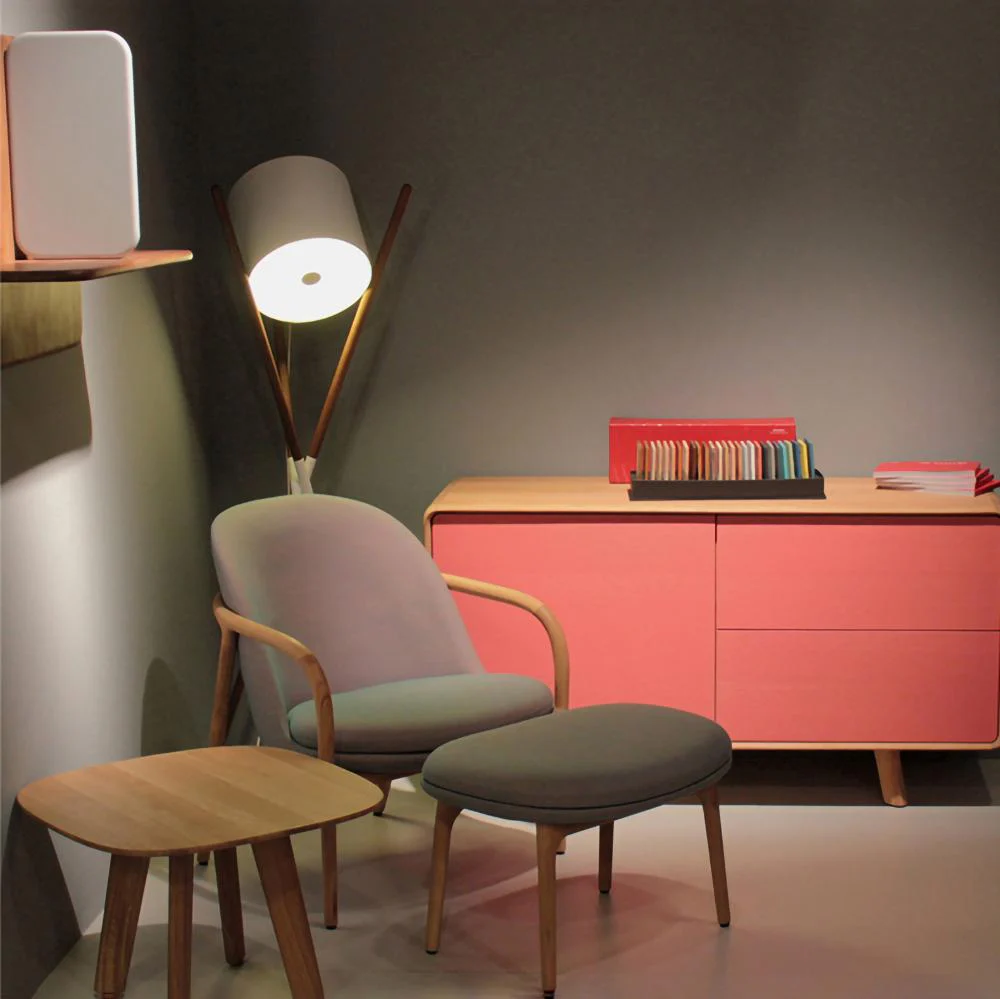 Торшер Shift Lamp - ∅58см x 173см, черный, дерево