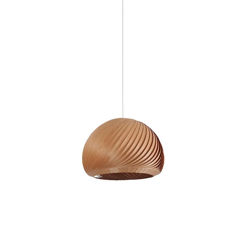 Подвесной светильник Aurora Whorl Wood - 1 подвес ∅40см x 35см, темное дерево, нейтральный свет