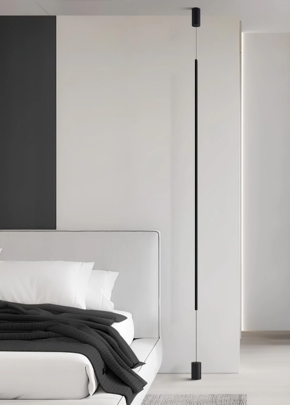 Подвесной светильник Slim line Cabinet - ∅2см x 95см, черный, теплый свет