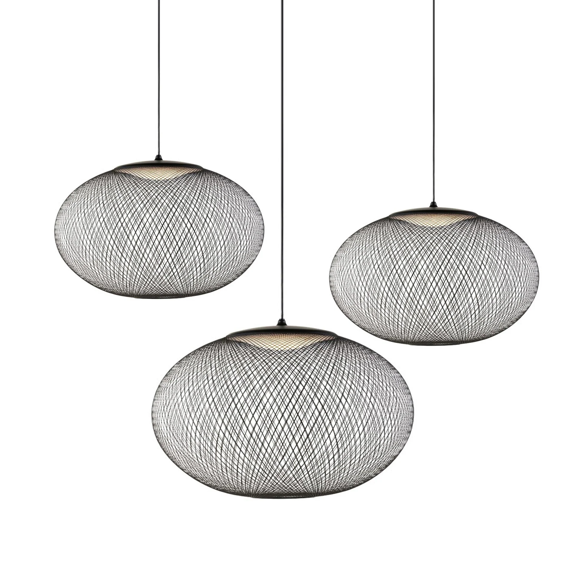 Подвесной светильник Metallic Meshwork - ∅35см x 25см, белый, теплый свет, диммер
