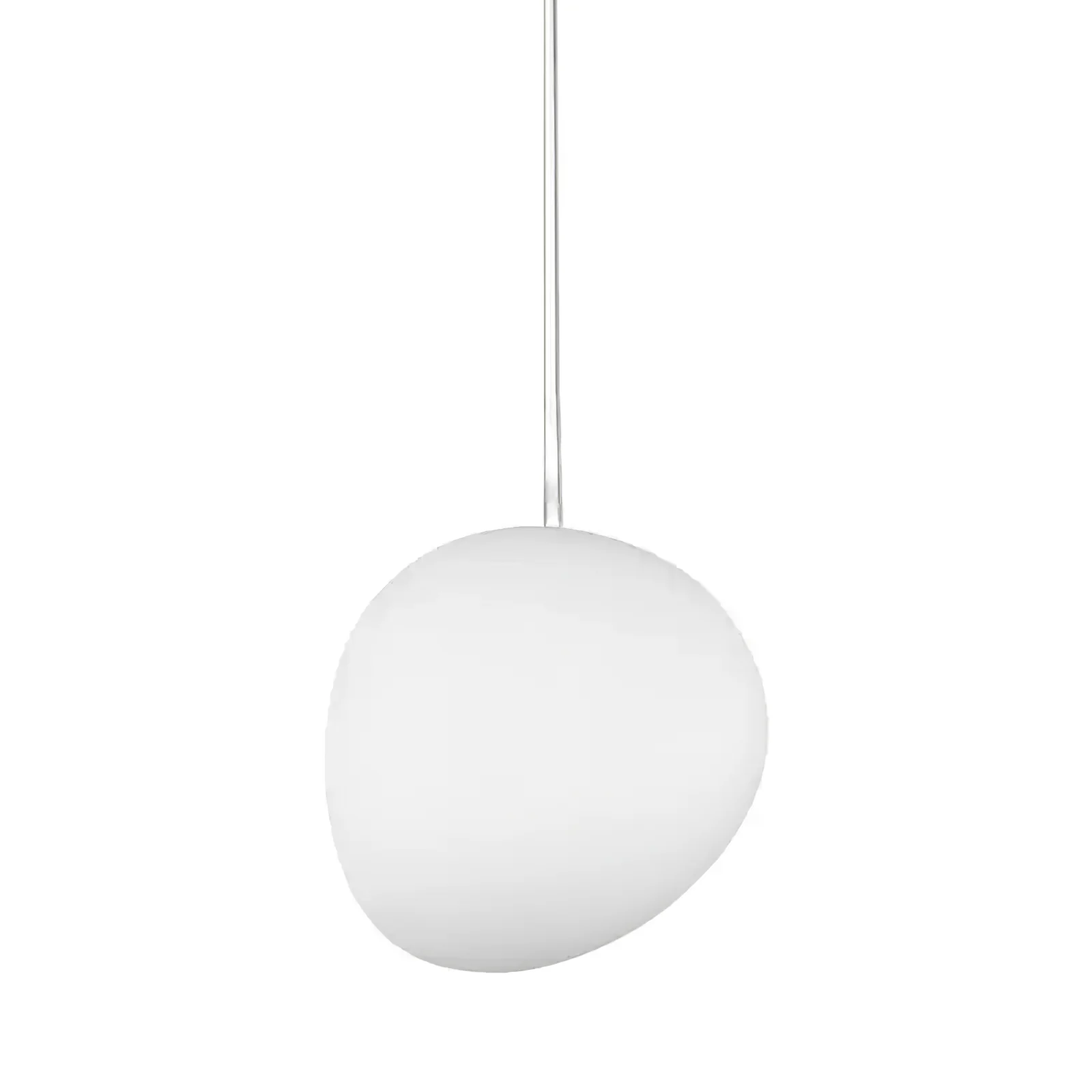 Подвесной светильник Gregg Stone Shape Glass - ∅23см x 16см, белый, теплый свет