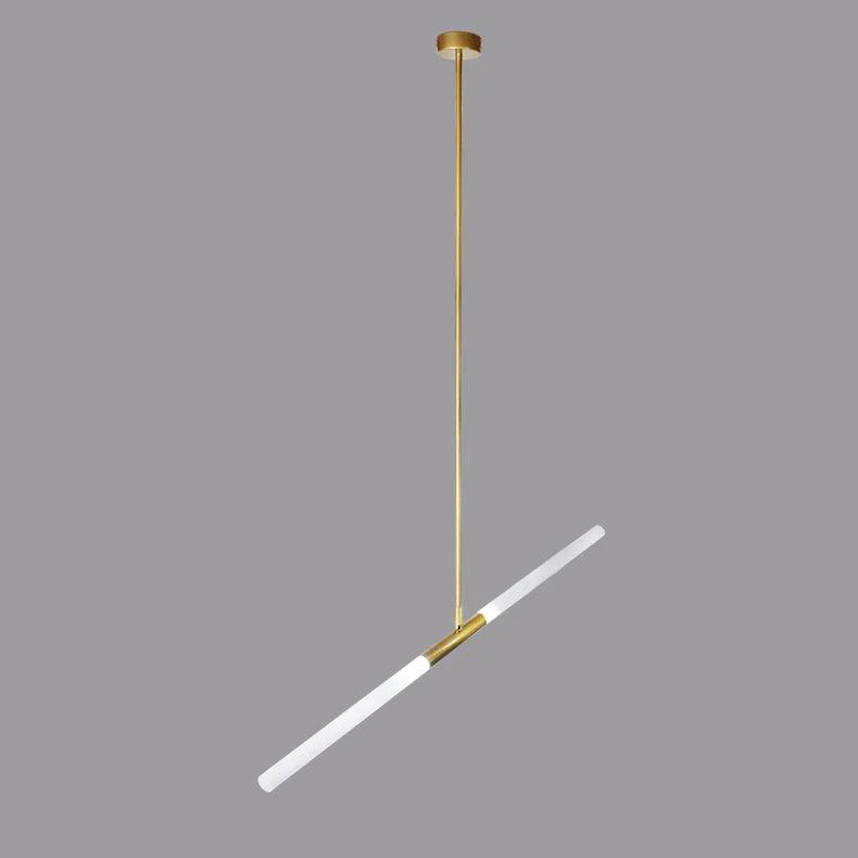 Подвесной светильник Hash Linear Suspension - 6 подвесов ∅100см x 110см, золотой, белый