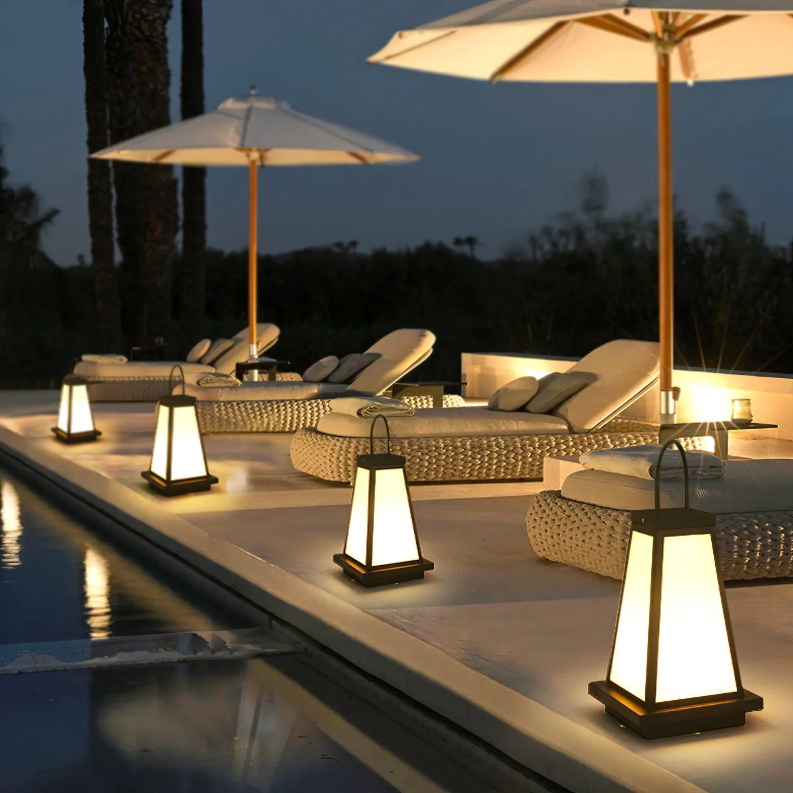Уличный светильник Roam Lantern Solar - ∅25см x 50см, черный, белый, теплый свет