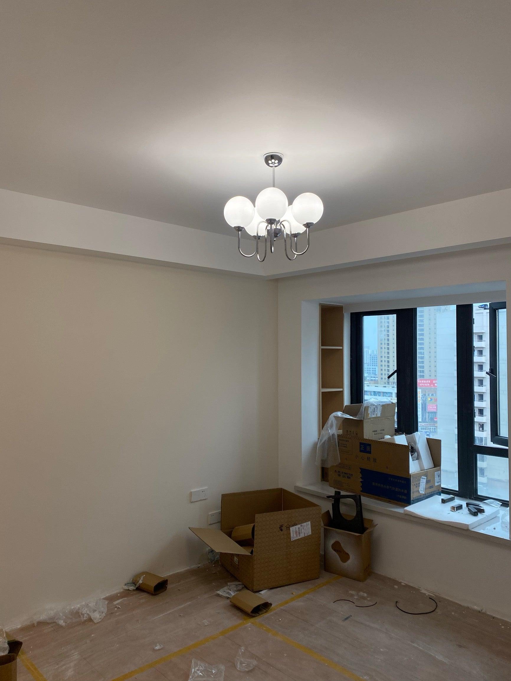 Люстра Progress Lighting Carisa - 5 плафонов ∅55см x 30см, хром