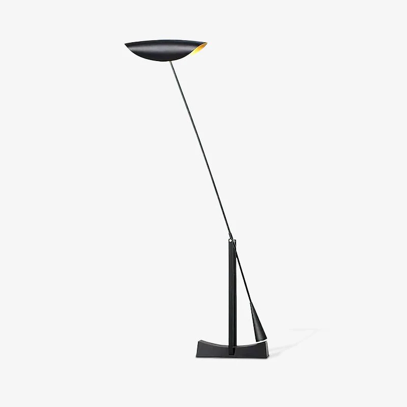Торшер YIU-X - 40см x 150см, черный, теплый свет