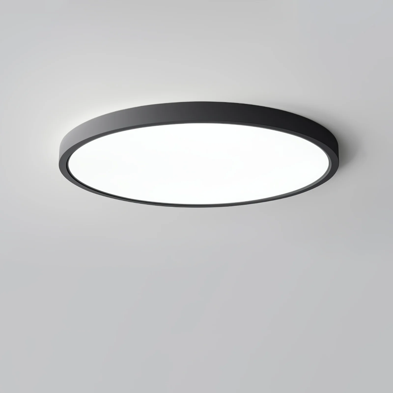 Потолочный светильник Acrylic Thinnest Round - ∅50см х 3см, черный, теплый свет
