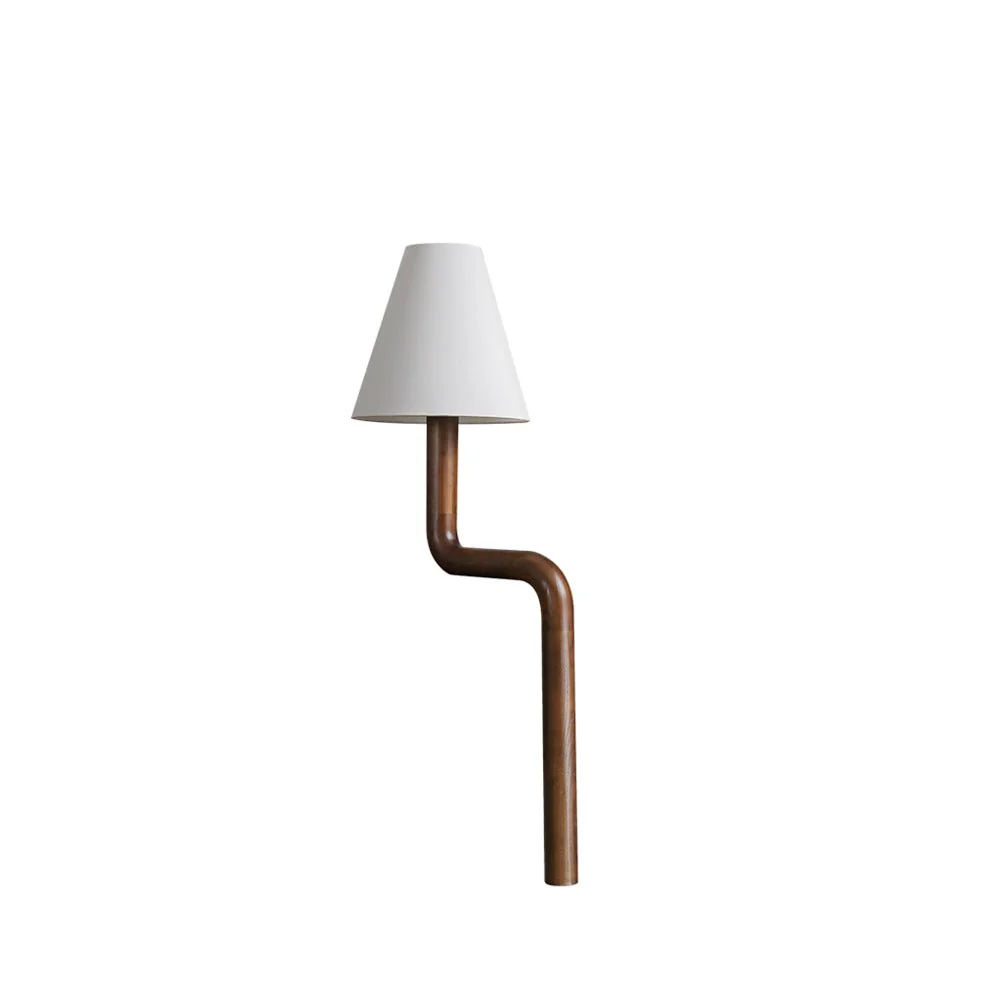Настольный светильник Bend Wood - ∅22см x 78см, дерево
