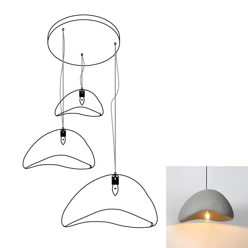 Люстра Khmara Halia Combination A - ∅40см x 22см + ∅60см x 33см, серый, длинное крепление