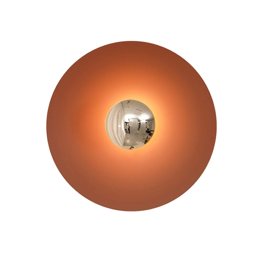Simplicity Glow Wall Light - ∅ 15.7″ x H 15.7″ Set of 2 / White & Antique copper / Warm Light