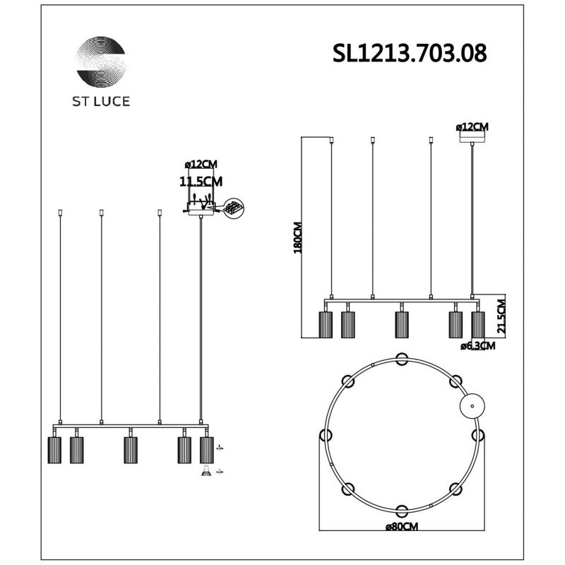 Светильник подвесной ST Luce KENDO SL1213.703.08