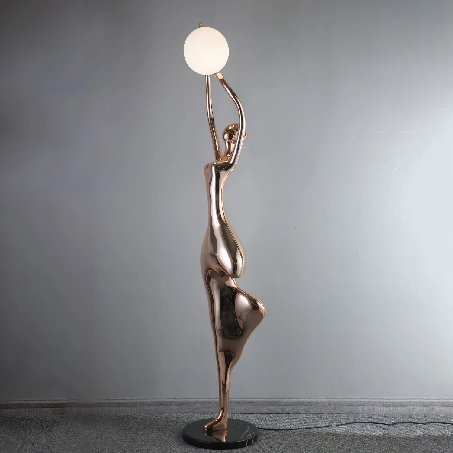 Торшер Yoga Sculpture - ∅38см x 192см, розовое золото