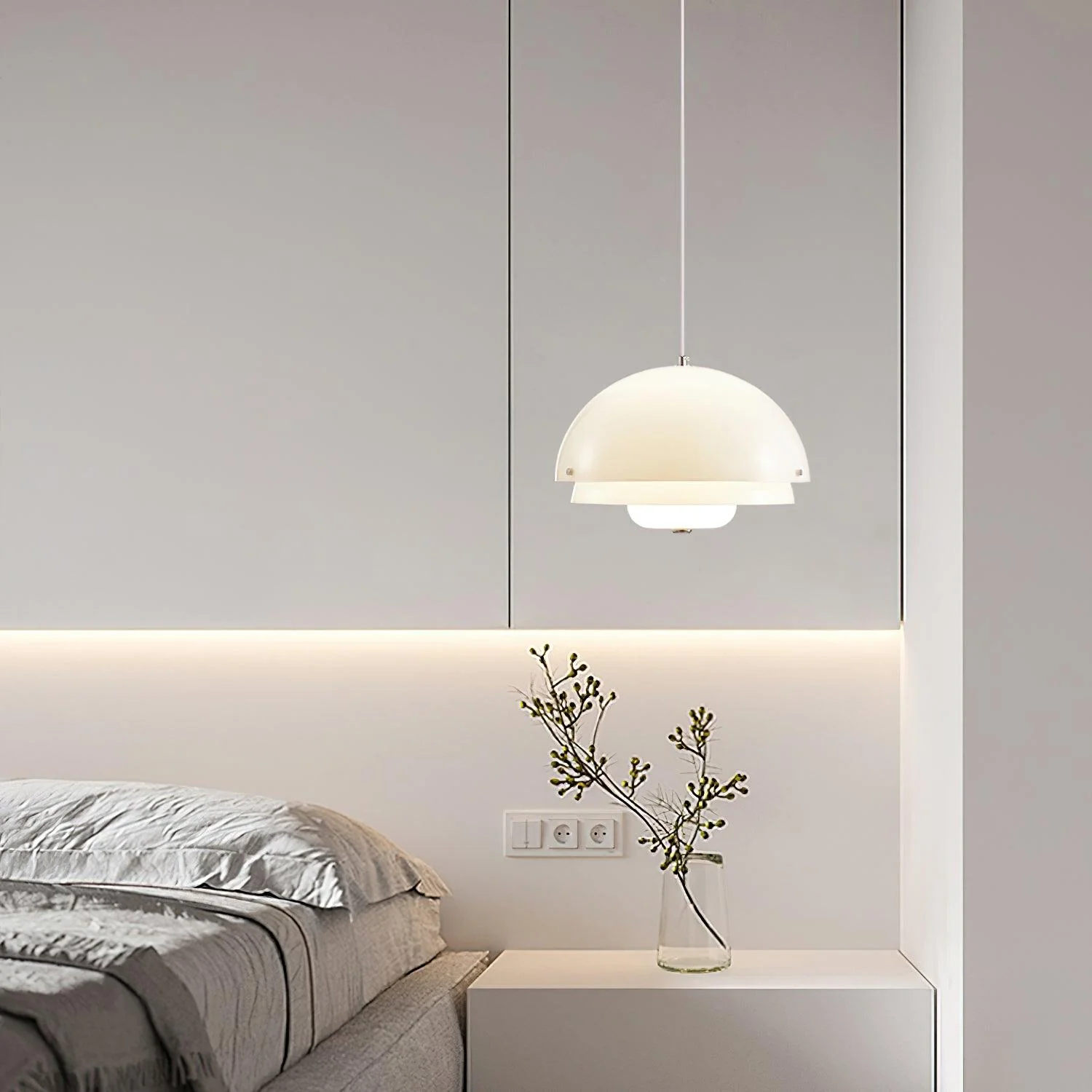 Подвесной светильник Milk White Layer - ∅40см x 29см, белый