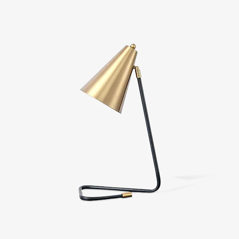 Miles Medium Table Lamp - ∅ 15″ x H 26.8″ / Dia 38cm x H 68cm / Black+Gold / UK plug