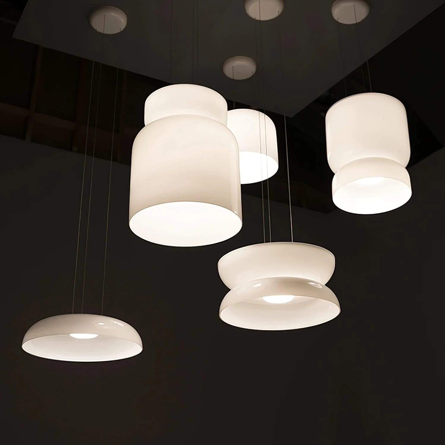 Подвесной светильник Totem Led - ∅33см x 36см, белый, теплый свет