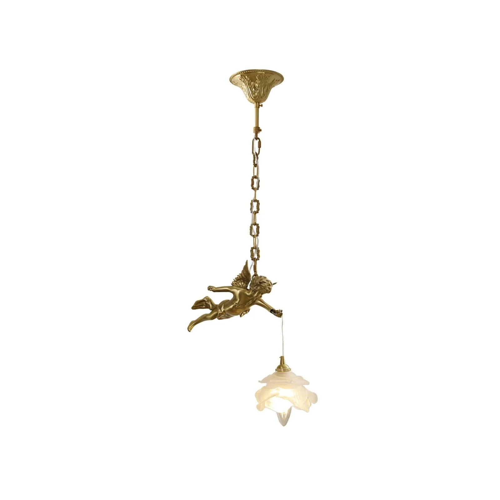Подвесной светильник Vintage Angel - правый ∅16см х 34см, латунь